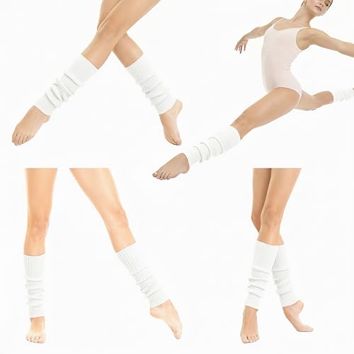 Image of v28 Women Warm Leg Warmers 80s Retro Party Costume Knit Ballet Neon Long Socks