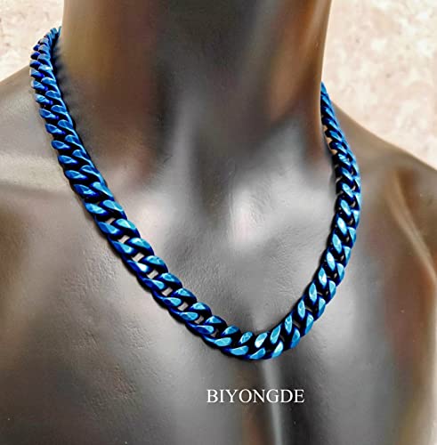Chunky Mens Necklace Stainless Steel Curb Chain Miami Chain Link Chain Heavy Mens Pendant Necklace, Minimalist Punk Rock3
