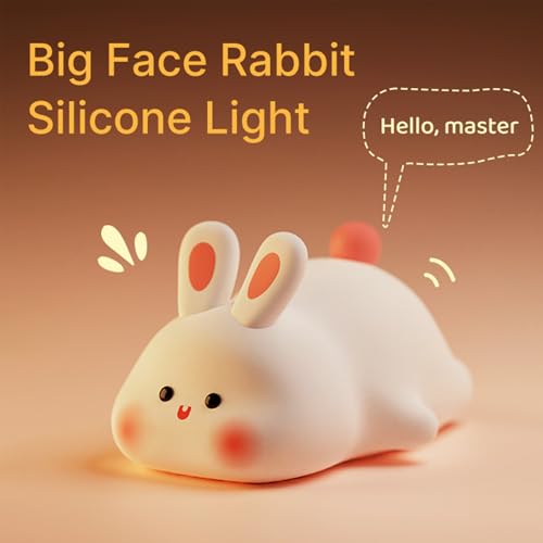 Lámpara de Mesa de Noche Conejo de Silicona Multicolor miniatura 2