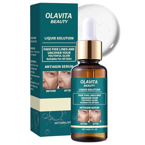 Original OLAVITA Facial Serum Olavita Liquid Solution Anti Aging Serum Vitamin C & E Serum Promotes Skin Collagen Production smoothes wrinkles and fine lines