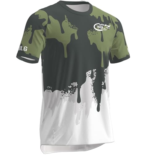 Vêtements de Cyclisme pour Hommes, Maillots de VTT, Chemises de Motocross, vêtements de BMX, séchage Rapide, Respirants (Colour-04,TG)