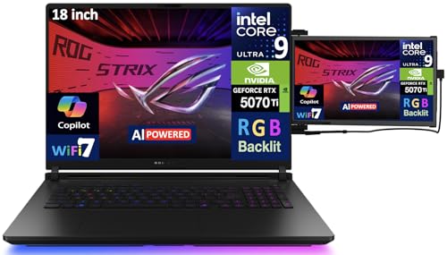 Image of ASUS ROG Strix Scar AI Gaming Laptop 18 inch 240Hz Mini LED WQXGA Display | (Intel Ultra 9-275HX, RTX 5070 Ti 12GB, 32GB DDR5, 8TB PCIe SSD, Per Key RGB KB, Win 11 Pro)w /DKZ USB Port Expander