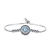 Evil Eye Cubic Zirconia Crystal Chain Bracelet Expandable Wire Bangle Bracelet for Mother Day Gift