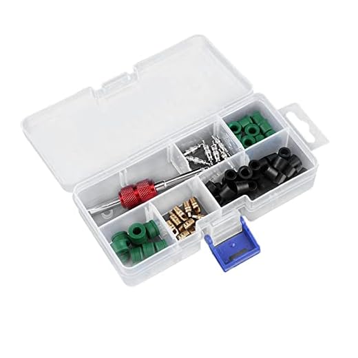 Kit de Reparo de Ar Condicionado Yctze, 71 Unidades Com 10 Núcleos de Válvula, 50 Juntas de Mangueira, 10 Válvulas - Solução Perfeita para Juntas de Conjunto de Linha