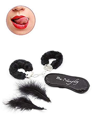 Femminile Sexy bendato Cosplay Manette Legato Fantasia Costume Cosplay Regalo del Partito (Nero)