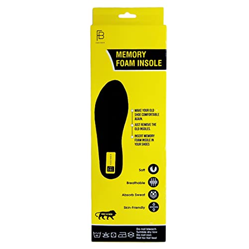 Image of Micro Memory Foam Shoes Insole for Mens Cushioned, Comfortable, Durable, Washable, Not For Flat Feet (Size: 11 UK, Red)