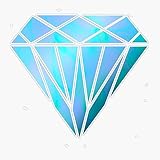 Turquoise Diamond - Holographic and Aura Quartz Pattern Tumblr Sticker Vinyl Waterproof Sticker Decal Car Laptop Wall Window Bumper Sticker 5'