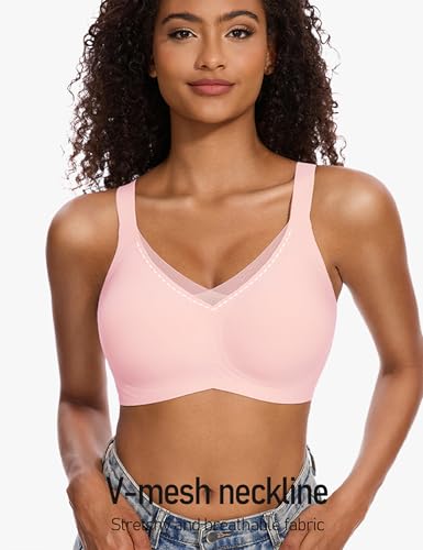 Image of GXOULRRA V Lace Wireless Jelly Bra Seamless Push Up Bras for Women No Underwire Full Coverage Comfortable Sleep Bralette