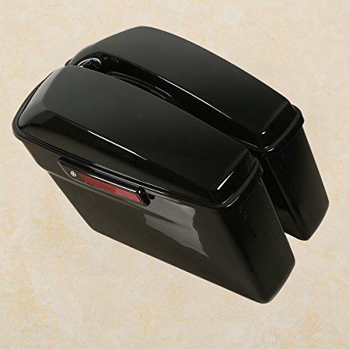 Alforjas para motocicleta con soportes negros para Harley Softail 1984-2017 miniatura 4