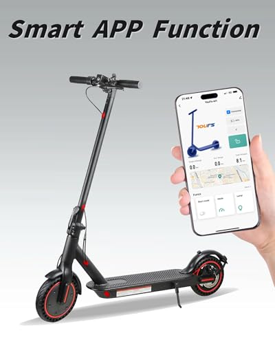 QnQ Electric Scooter, Electric Scooters Adult, 8.5”Solid Tires, 20-25km Range & Max 25km/h, 3 Speed Mode, Foldable Electric Scooters with APP, Double Braking System for Adults and Teens - Image 4
