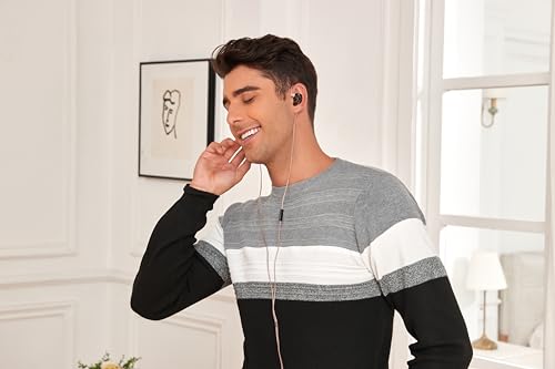 Wired Headphone,KZ DQS HiFi Dynamic Drivers IEM Earphone,KZ Gaming Earbuds Headphones Bass 2pin 3.5mm Sports Music Game in Ear Monitor Headphone for System Singers (Black, No Mic)…