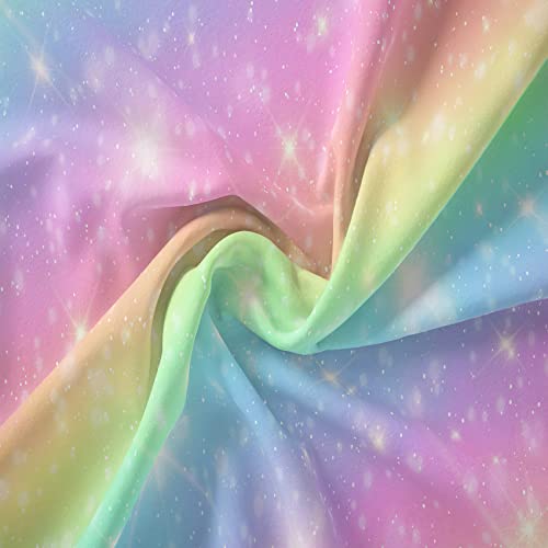 Ninenine Pink Rainbow Bedding Set Girls Bedding Set Full For Teen Boys Women Soft Microfiber Stars Glitter Comforter Set -Includes 1 Comforter With Matching Pillowcases… #TOP3