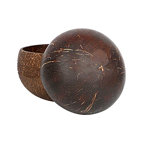 Set di 2 ciotole di cocco con cucchiai, ciotola di...