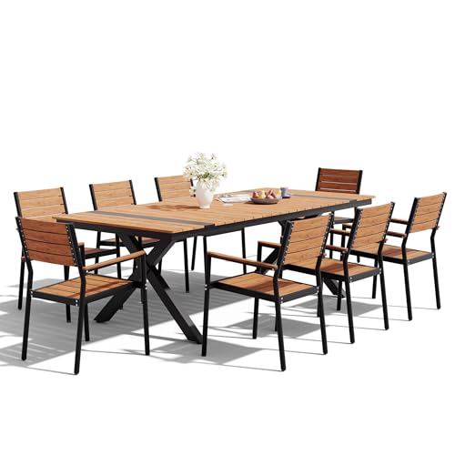 Pellebant 8-Piece Outdoor Dining Set with Umbrella