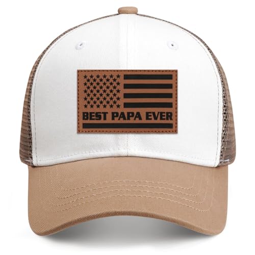 Image of Papa Gifts from Grandkids American Flag Cap Papa Hat for Grandpa