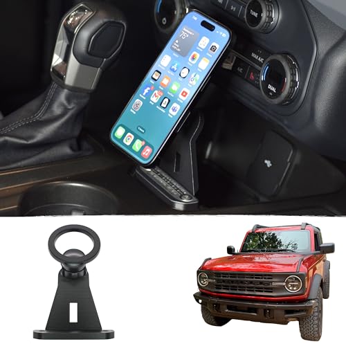 615 South Magnetic Phone Mount Compatible with Ford Bronco 2021-2026 - 360° Tilt Swivel Adjustable Phone Holder for Bronco Accessories - Strong Hold for MagSafe Compatible Phones