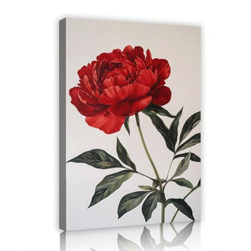 Plantes de fleurs rouges peintures impressions sur toile XINBAO