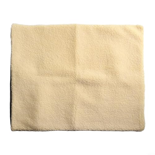 Honseadek Tappetino per cani per animali domestici, bianco, autoriscaldante, tappetino termico per gatti che dorme beige, letto lavabile, 60 x 45 cm, cuscino caldo (beige)