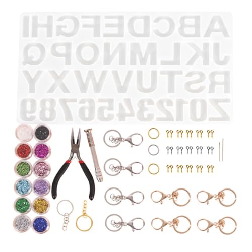 Moldes de silicona para manualidades en casa, crea colgantes con el set de 106 piezas HEALLILY