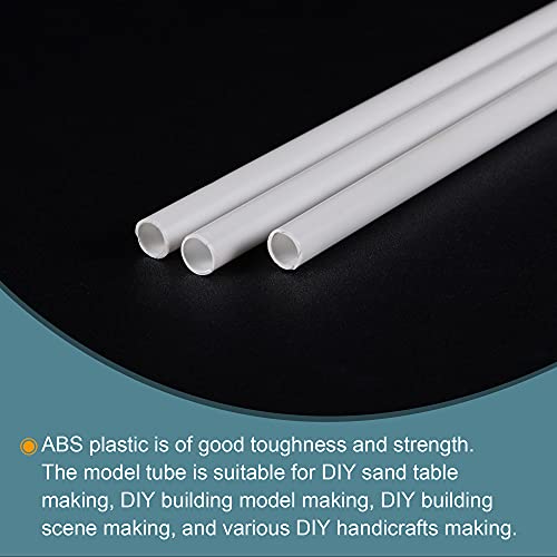 Image of MECCANIXITY Plastic Model Tube ABS Round Tube 1 /4 inch OD 10 inch White Easy Processing for Architectural Model Making DIY 3 Pack