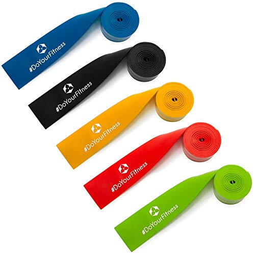 #DoYourFitnessu00ae Flossband - 2m Länge in 5 Stärken aus Latex | innovatives Kompressionsband für Behandlung von Gelenken & Muskeln - Voodoo Band Flossing Widerstandsband Flossbänder u00bbHerculexxu00ab gelb