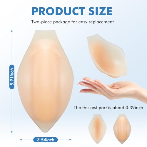 2 Pcs Bulge Enhancer Men Silicone Enlarge Front Pouch Pad 3D Bulge Enhancing Underwear Cup for Swimming Boxer Brief2