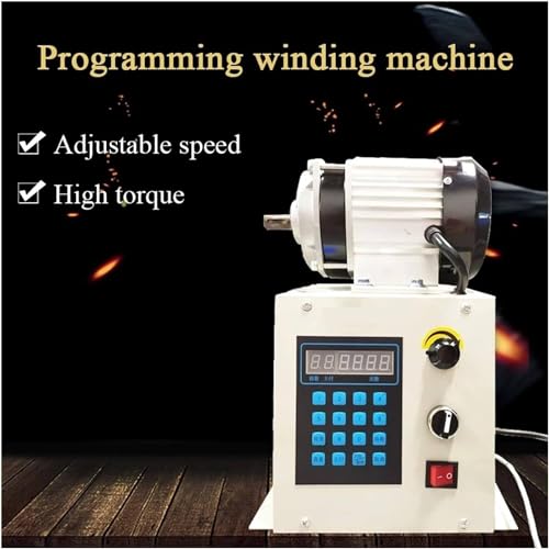 Bobinadora eléctrica de alambre con pantalla digital y velocidad ajustable hasta 500 rpm 7