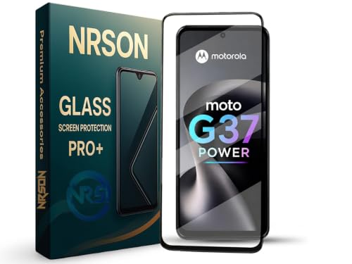 Image of NRSON Military Grade Gorilla Tempered Glass Screen Protector Compatible For Moto G37 Power /Motorola G37 Power /Moto G37 Power 5G with Easy Self Installation Kit