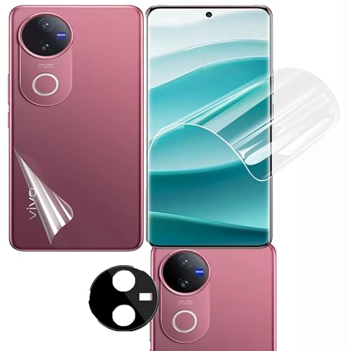 Image of FabeKee Acrylic Screen Guard Compatible for Vivo V50e / Vivo V50 5G| Front And Back Screen Guard With camera lens protector Edge To Edge Full Screen Coverage With Easy Installation Kit 3in1