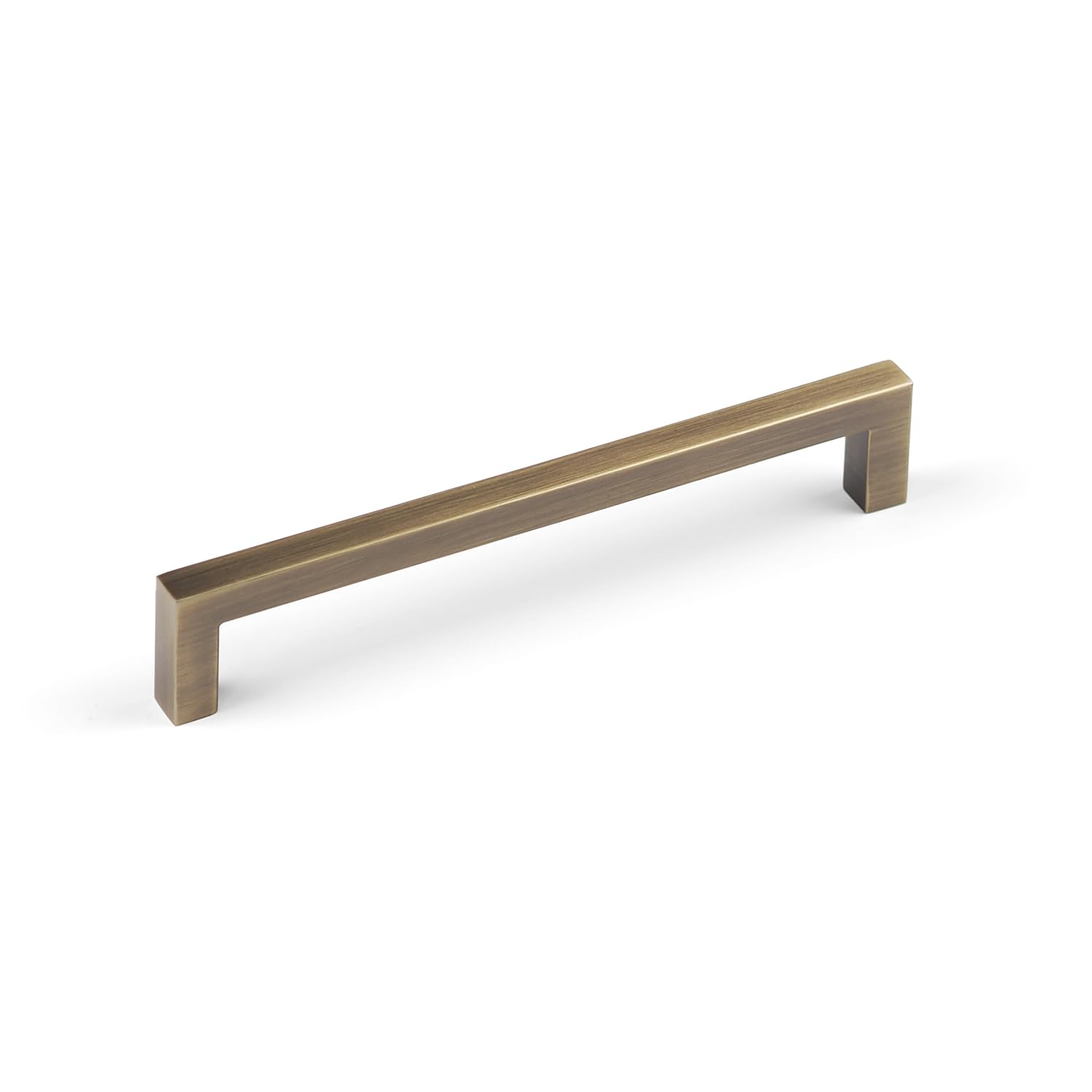 160mm Antique Brass Kitchen Cupboard Handle Square Brushed Dark Gold Cabinet Drawer Pull Wardrobe Furniture Replacement Upcycle
