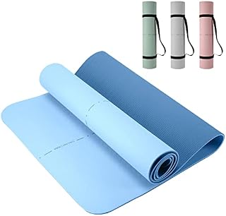 Gallant TPE Yoga Mat - Eco-Friendly Thick TPE Yoga Mat for Gymnastics Exercise Fitness Pilates Home Gym Workout - Double Sided With Carry Straps Non-Slip Yoga Mats for Women and Men - 183 x 60cm x 6mm