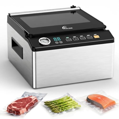 Chamber Vacuum Sealer for Food, 220W Commercial Food Saver Vacuum Sealer Machine, Meat Vacuum Packing Machine with 11.5