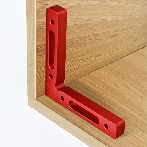 Kingson 90 Degrees Positioning Squares Right Angle Clamp, 4.7"×4.7" Aluminium Alloy L-Type Corner Clamp Woodworking Carpenter Clamping Tool For Picture Frames, Cabinets, Boxes Or Drawers(2 Pack) #TOP3