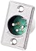 Switchcraft D3M 3-Pin Male XLR Panel Mount Plug, Nickel Finish