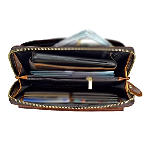 Portefeuille d'embrayage pour hommes en grand format élégant - 3