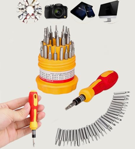 Conjunto de Chaves de Fenda Philips Torx de Precisão 31 Peças Kit de Ferramentas de Reparo com Ponta