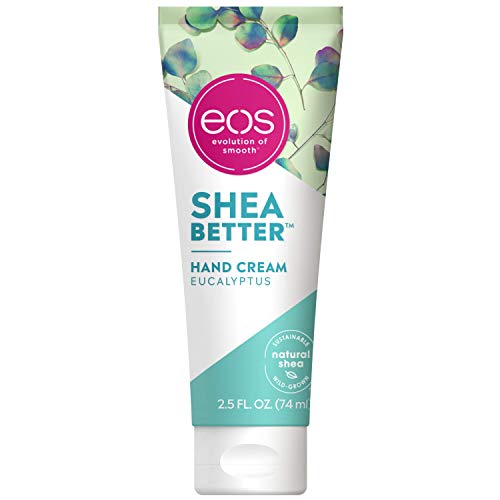 eos Shea Better Hand Cream - Eucalyptus | Natural Shea Butter Hand Lotion and Skin Care | 24 Hour Hydration with Shea Butter & Oil | 2.5 oz