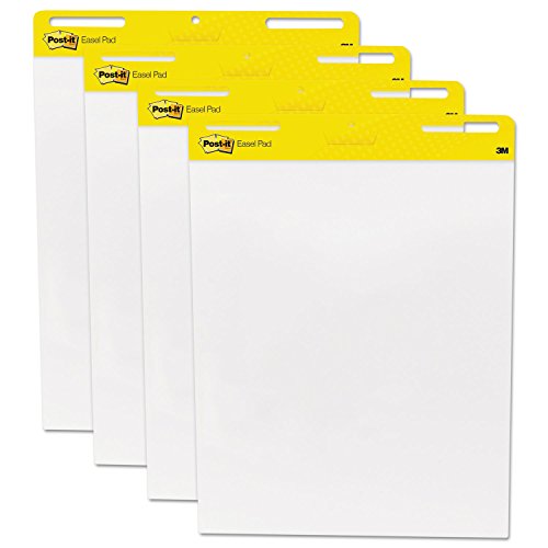 Post-it blocs auto-adhésifs pour chevalet blanc 25 x 30 cm lot de 4