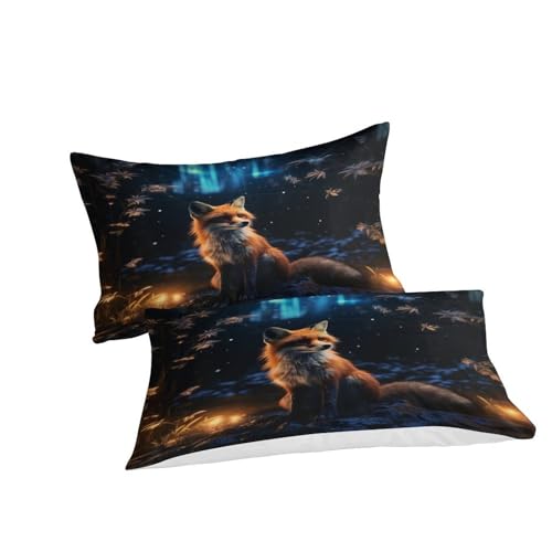 Housse de couette renard 3D 200x200cm en microfibre avec taie d'oreiller - 5
