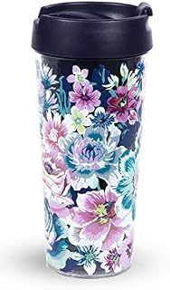 Vera Bradley Women's Floral Insulated Thermal Travel Mug Tumbler, 16 Ounces, Garden Grove