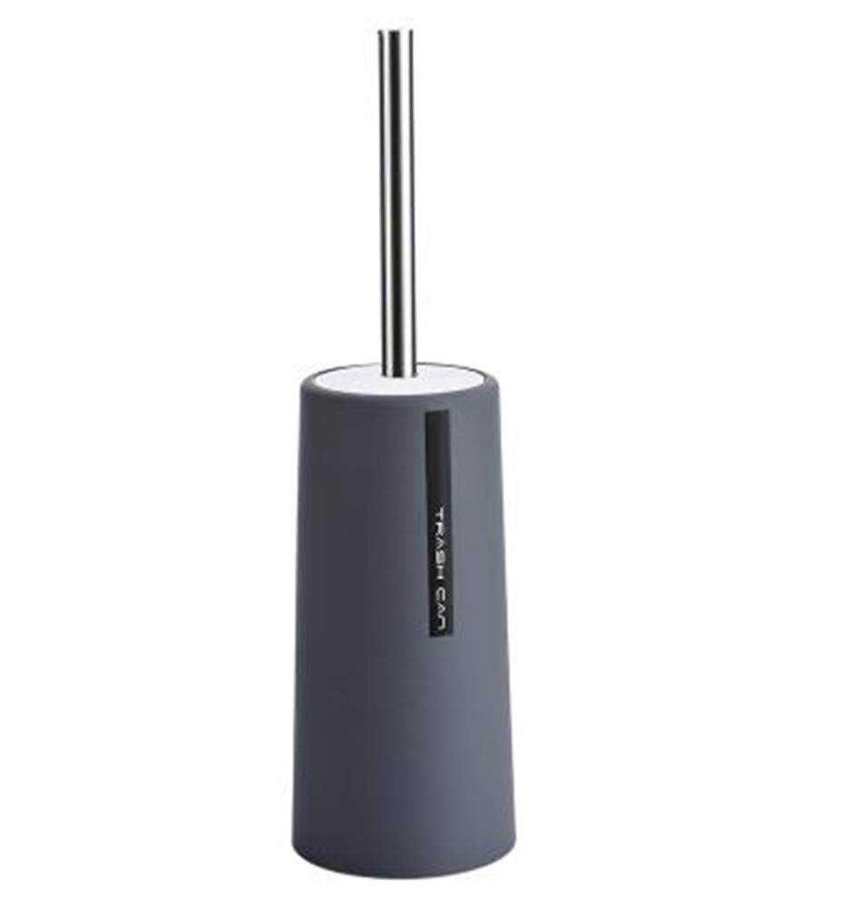 Brosse de toilette REYG manche acier inoxydable manche robuste pot gris mat