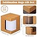 Harloon 36 Pack Mug Boxes for Gifts Coffee Mugs Boxes Gift for Shipping Sublimation Transparent Wine Glass Gift Packaging Box for Blanks 11oz, 12oz, 15oz Wrapping(Brown)