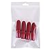 Beautyflier Pack of 4 DIY Red Bullet Shape Empty Lipstick Lip Balm Tube 12.1 mm Lip Gloss Container Rotating Lipstick Holder