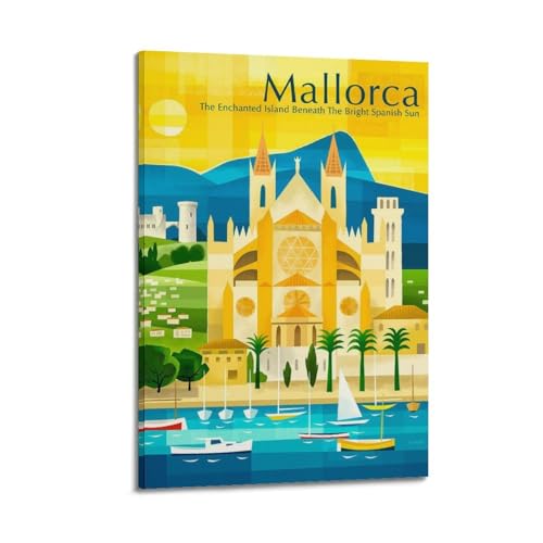 Poster paysage de Majorque en Espagne toile décorative 40x60cm