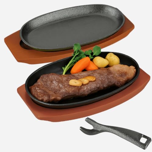 JapanBargain Cast Iron Sizzling Plates