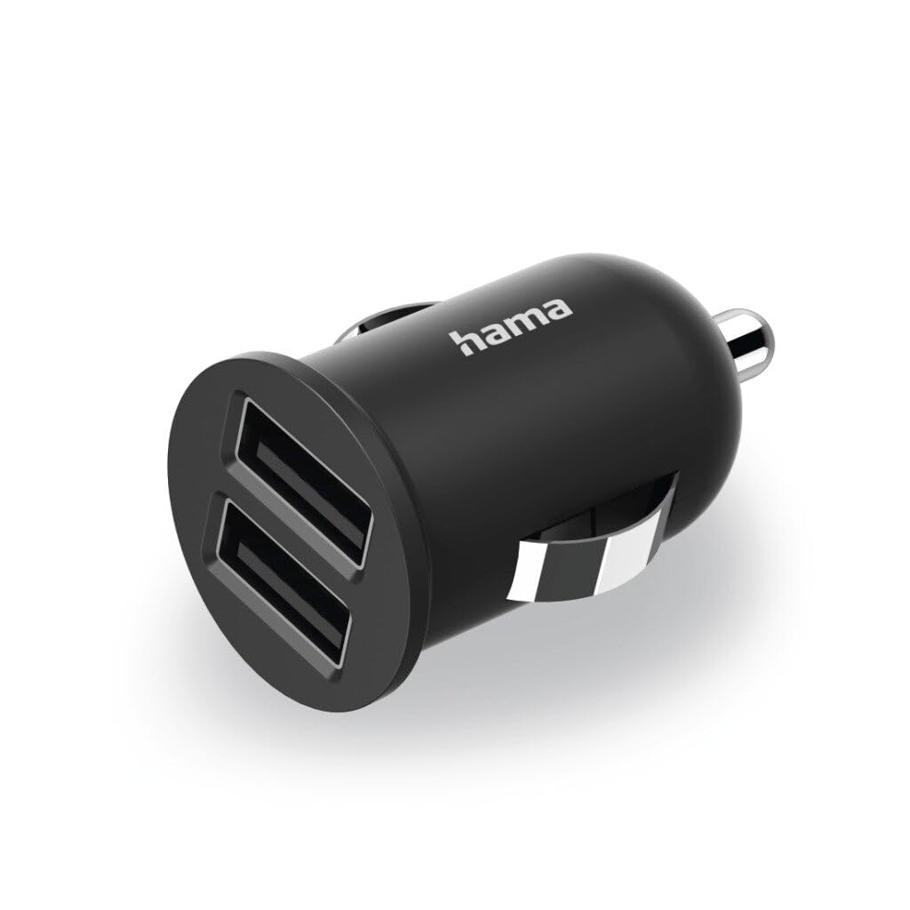 Hama Auto-Ladegerät USB 12 W/2,4 A – 2-fach USB-A Kfz-Ladeadapter, schwarz