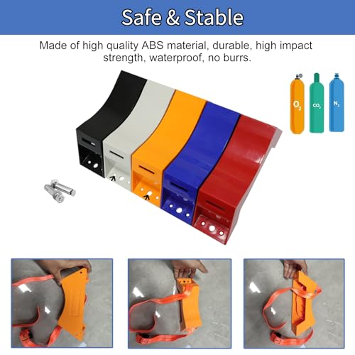 Support bouteille d'oxygène robuste avec vis et sangles pour éviter les chutes