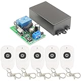 【Gran diseño】 Interruptor de control remoto de luz inalámbrica de radiofrecuencia de 433Mhz.Puede encender / apagar de forma remota la luz u otra máquina que se conecte con el receptor de relé a través de los transmisores de control remoto. Rendimiento estable y confiable con alta sensibilidad de recepción. Transmisión de señal de radiofrecuencia. La señal fuerte puede atravesar paredes, pisos, puertas, tableros, etc. Se puede controlar a una distancia de 50 metros en un área abierta.
