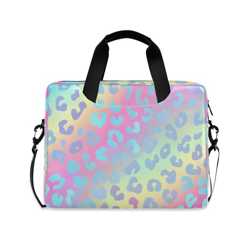 Maletín para laptop estampado azul con correa, 13-15.6 pulgadas