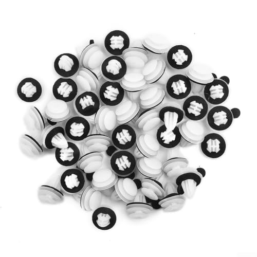 ワッシャー付きカークリップ プラスチック マツダ CX-5 CX5 CX-7 マツダ 3 6 2 ATENZA Axela用 ユニバーサル 白+黒 50個 トリム ドアトリム バンパー